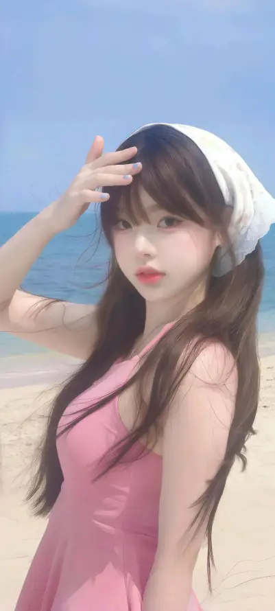 4k写真壁纸 - 夏日 - 少女 - 沙滩「哲风壁纸」