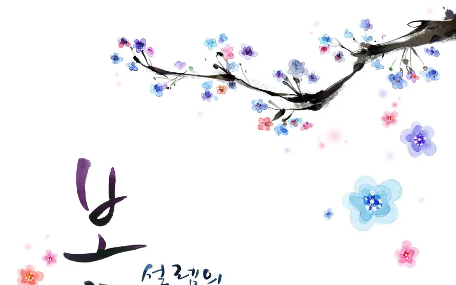 2k春日壁纸-水墨 - 水彩-花朵「哲风壁纸」