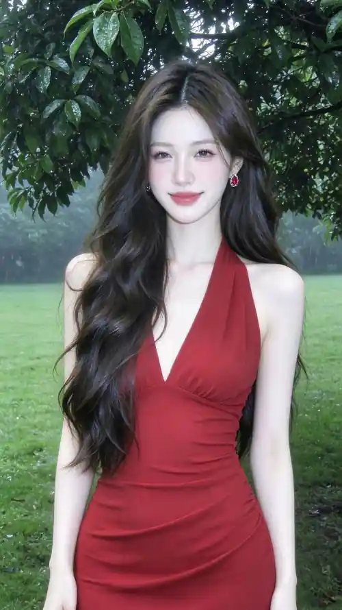 4k写真壁纸 - 户外 - 树影 - 美女「哲风壁纸」