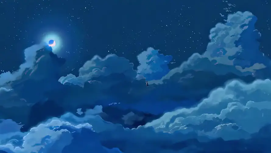 3k云朵壁纸-夜晚 - 夜空-星空「哲风壁纸」