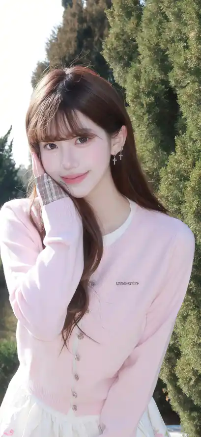 4k纯欲壁纸 - 微笑美女 - 户外写真 - 春日户外「哲风壁纸」