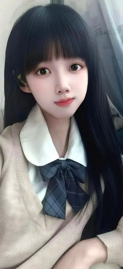 4k少女壁纸 - 纯欲 - 黑长直 - 齐刘海「哲风壁纸」