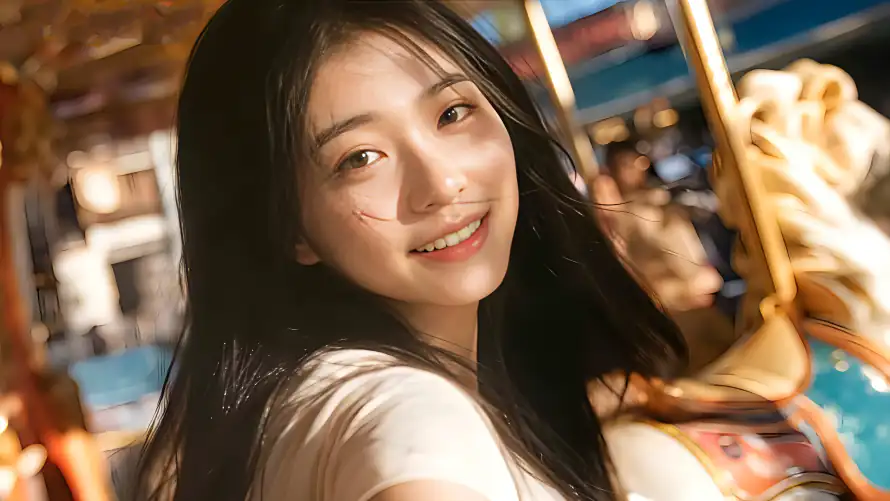 4k微笑壁纸-白衣 - 美女-黑发「哲风壁纸」 4k微笑壁纸-白衣 - 美女-黑发「哲风壁纸」