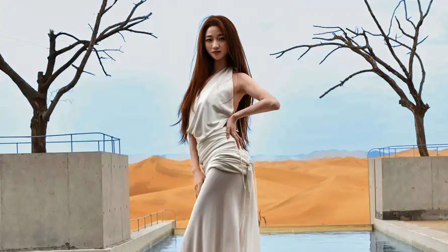 4k枯树壁纸-沙漠 - 美女-氛围感「哲风壁纸」