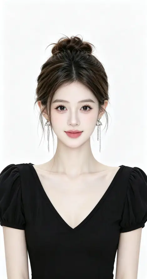 4kV领壁纸 - 手机 - 盘发 - 美女「哲风壁纸」