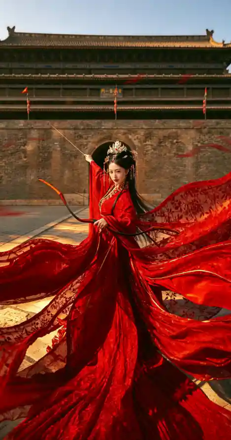 4k侠女壁纸 - 国风 - 手机 - 持弓「哲风壁纸」