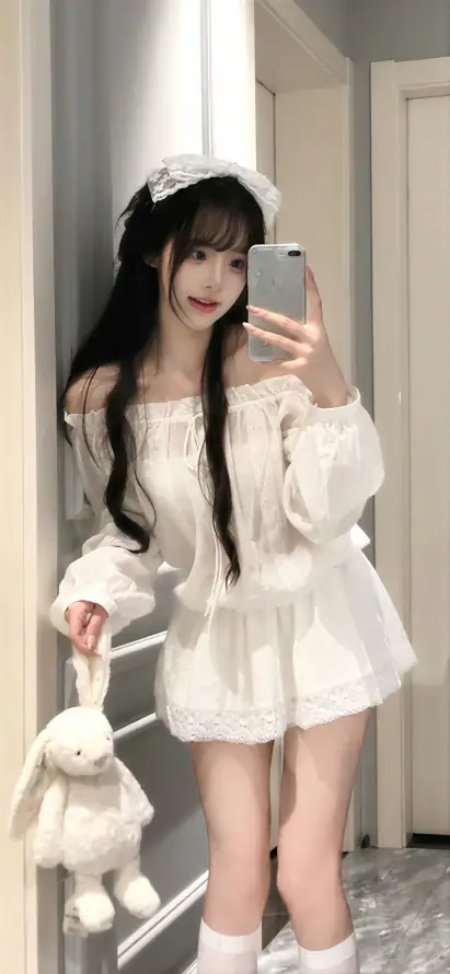 4k清纯壁纸 - 甜妹 - 美女 - 白袜子「哲风壁纸」
