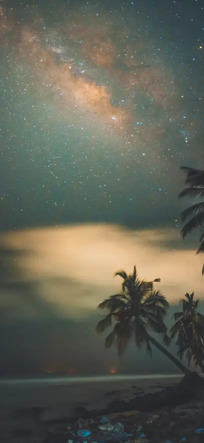 4k剪影壁纸 - 星云 - 星空 - 暖光「哲风壁纸」