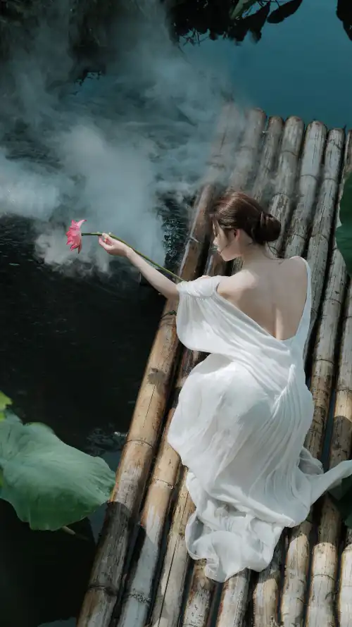 4k回眸壁纸 - 盘发 - 竹筏 - 美女「哲风壁纸」 4k回眸壁纸 - 盘发 - 竹筏 - 美女「哲风壁纸」