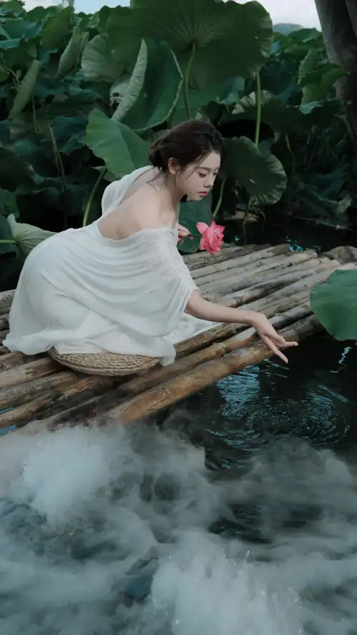 4k侧身壁纸 - 写真 - 水面 - 白裙「哲风壁纸」 4k侧身壁纸 - 写真 - 水面 - 白裙「哲风壁纸」