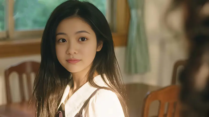 4k暖光壁纸-木窗 - 清纯-美女「哲风壁纸」