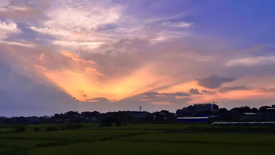 4k夕阳壁纸-天空 - 彩云-晚霞「哲风壁纸」