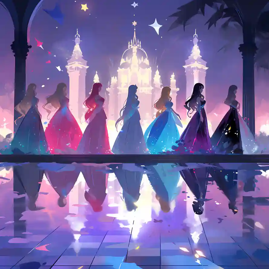 4k倒影壁纸 - 拱廊 - 星空 - 水面「哲风壁纸」