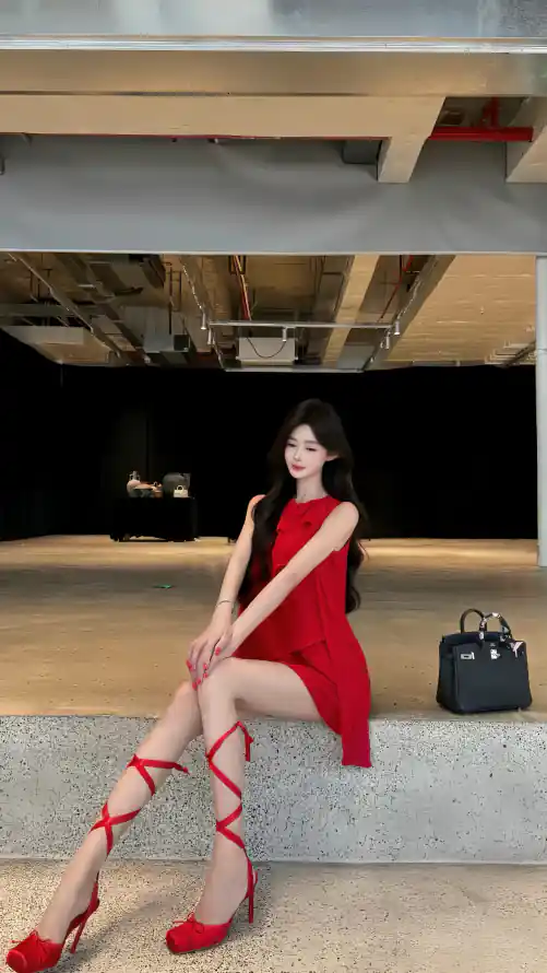 4k坐姿壁纸 - 长发 - 时尚穿搭 - 红衣美女「哲风壁纸」 4k坐姿壁纸 - 长发 - 时尚穿搭 - 红衣美女「哲风壁纸」