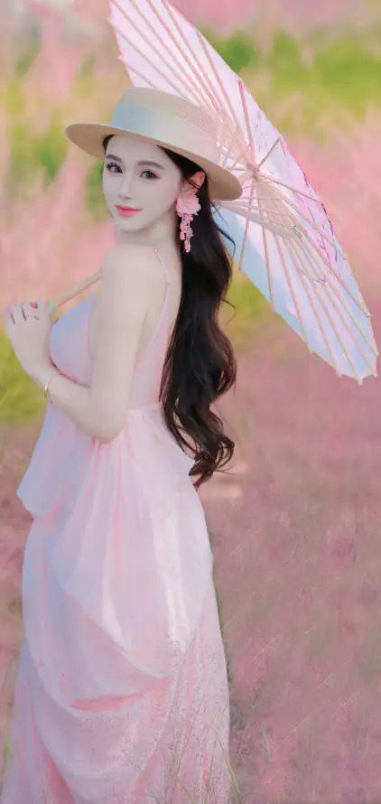 4k户外壁纸 - 柔焦 - 美女 - 花田「哲风壁纸」