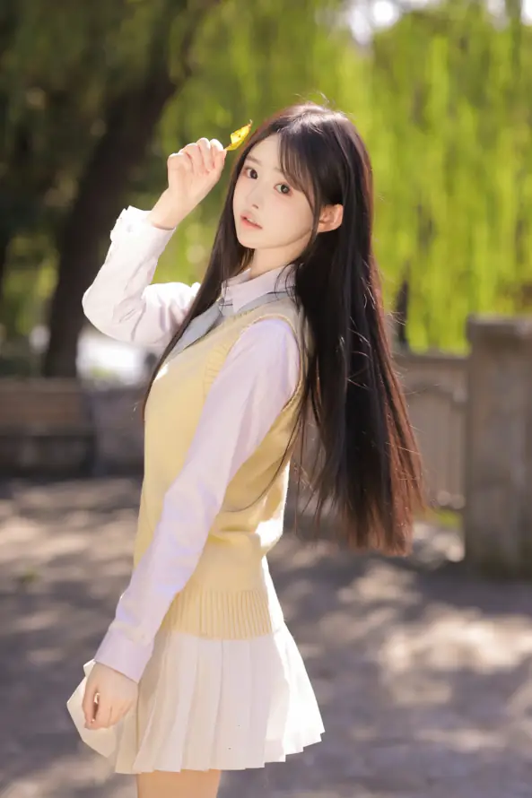 4k写真壁纸 - 垂柳 - 春日 - 石板路「哲风壁纸」