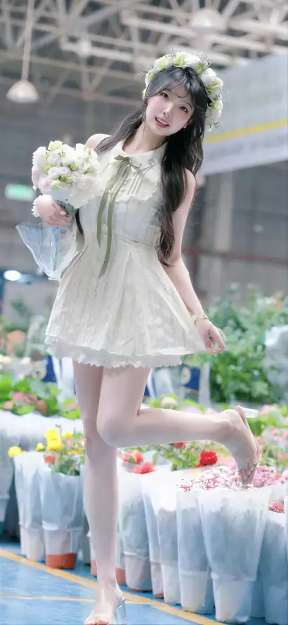 4k写真壁纸 - 甜美 - 美女 - 花环「哲风壁纸」