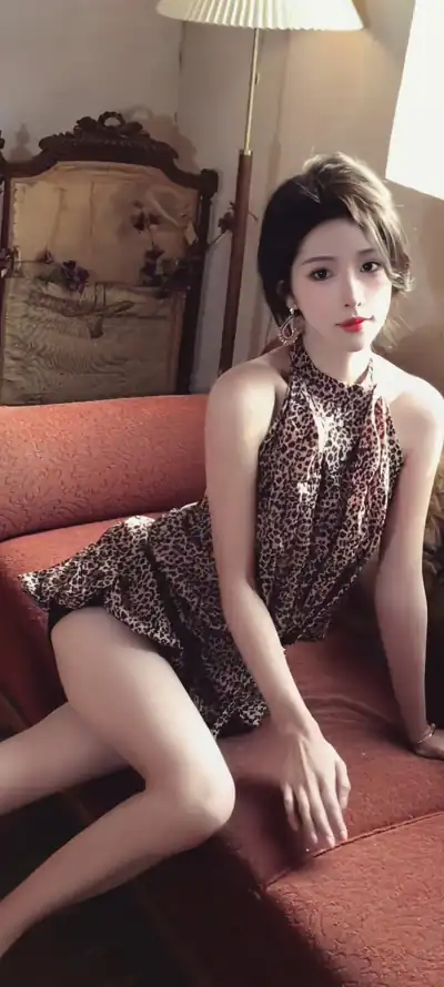 4k红唇壁纸 - 美女 - 短卷发 - 落地灯「哲风壁纸」