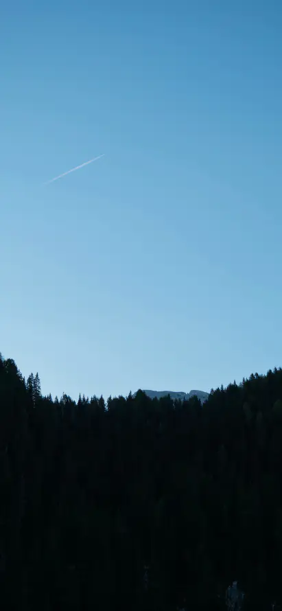 4k剪影壁纸 - 山林 - 晴空 - 蓝天「哲风壁纸」