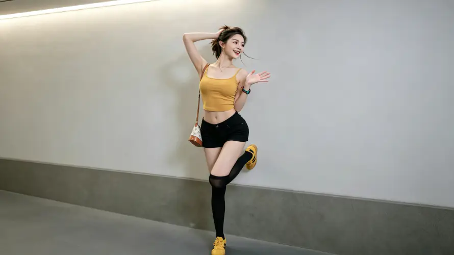 3k壁纸壁纸-活力 - 美女-走廊「哲风壁纸」