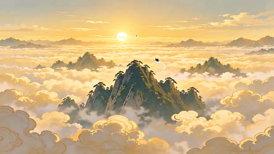 3k云海壁纸-仙山 - 国漫-国风「哲风壁纸」