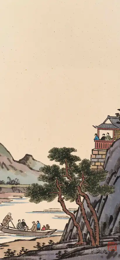 4k古亭壁纸 - 国风 - 松树 - 江面「哲风壁纸」