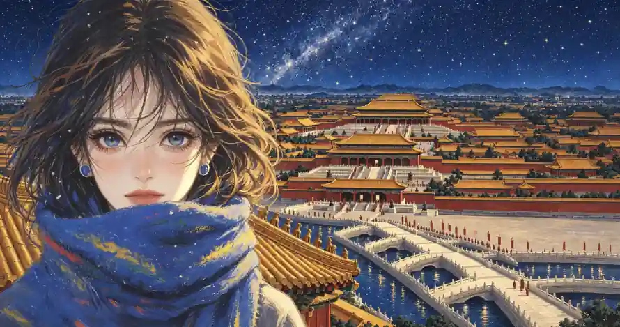 3k壁纸壁纸-夜景 - 插画-故宫「哲风壁纸」
