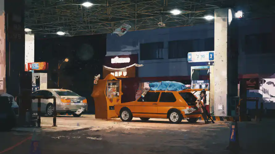4k复古壁纸-车 - 夜晚-怀旧「哲风壁纸」
