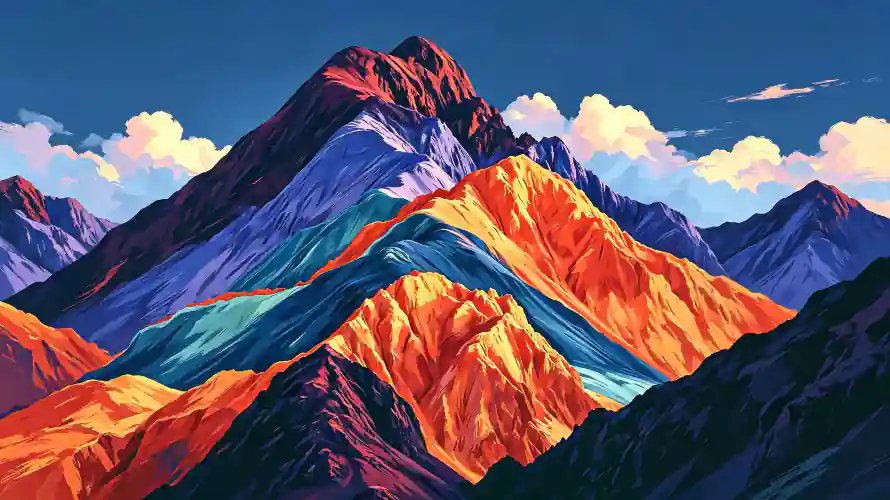 4k云朵壁纸 - 壁纸 - 山峦 - 插画「哲风壁纸」