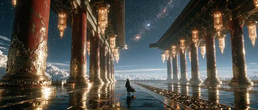 4k云海壁纸 - 壮阔 - 星空 - 流星「哲风壁纸」