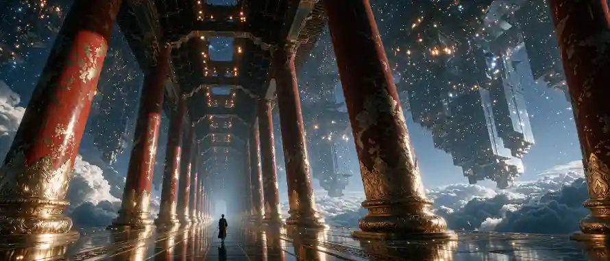 4k云海壁纸 - 壮阔 - 星空 - 长廊「哲风壁纸」
