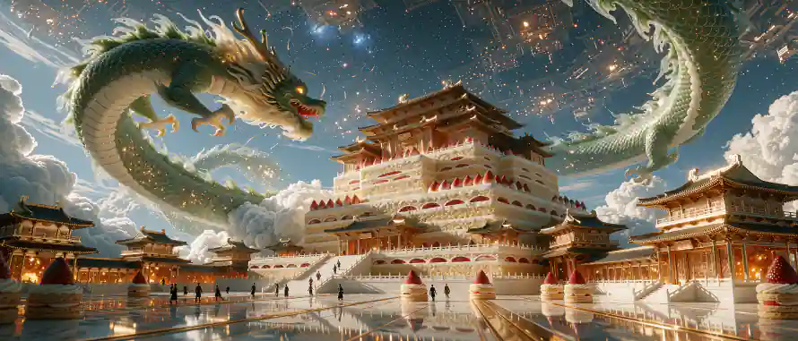 4k云海壁纸 - 仙宫 - 天宫 - 东方巨龙「哲风壁纸」