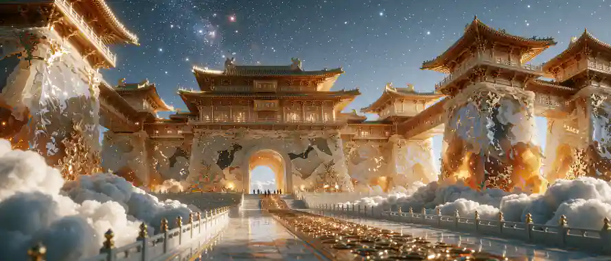 3k云海壁纸-云端 - 仙宫-国风「哲风壁纸」