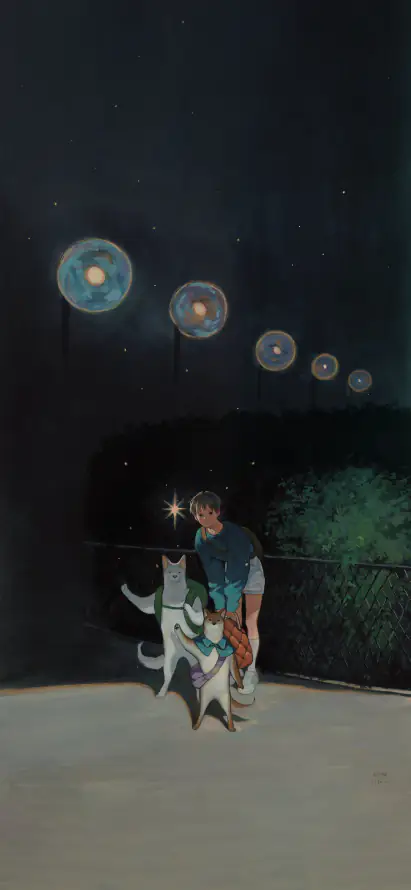 4k光斑壁纸 - 猫 - 夜晚 - 少年「哲风壁纸」