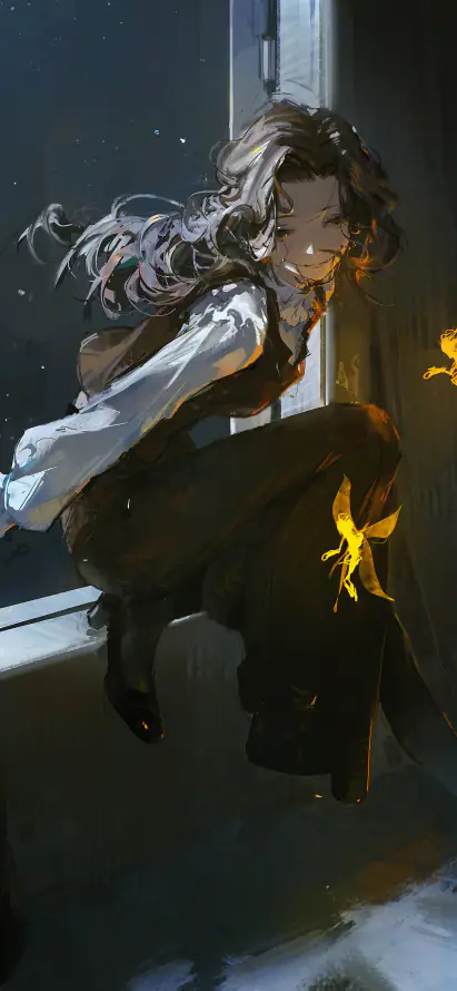 4k光影壁纸 - 卷发 - 少女 - 暖光「哲风壁纸」