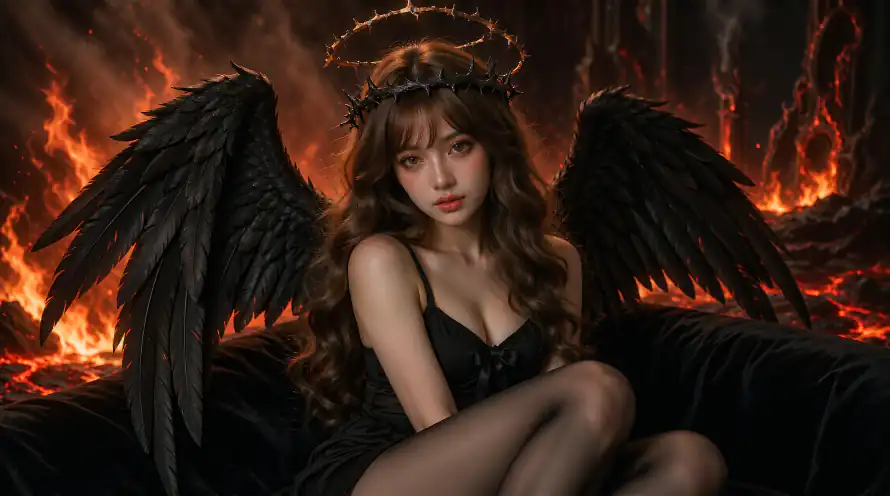 4k光环壁纸 - 卷发 - 火焰 - 美女「哲风壁纸」 4k光环壁纸 - 卷发 - 火焰 - 美女「哲风壁纸」