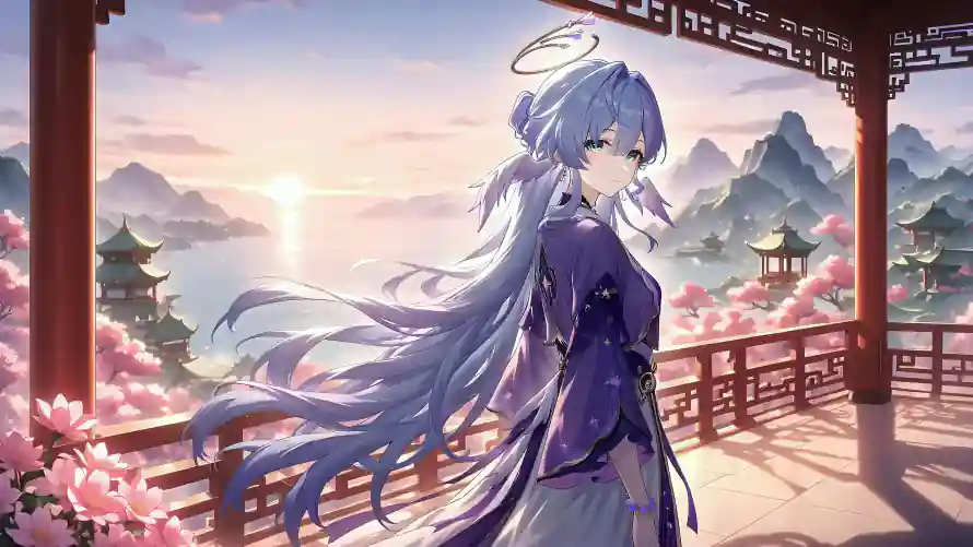 4k光环壁纸-古风 - 山海-汉服「哲风壁纸」