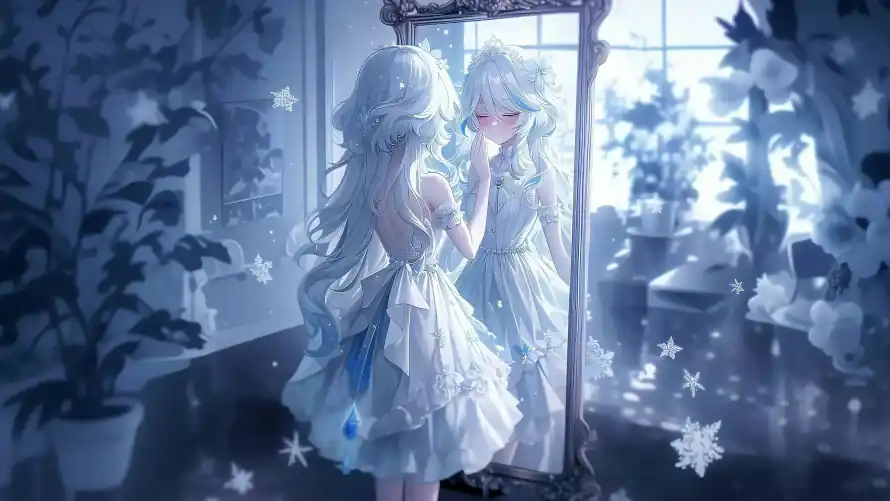 4k原神壁纸-礼服 - 雪花-芙宁娜「哲风壁纸」