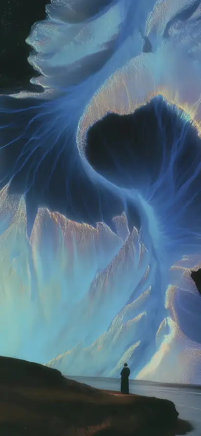 4k仰望壁纸 - 剪影 - 壮阔 - 夜空「哲风壁纸」