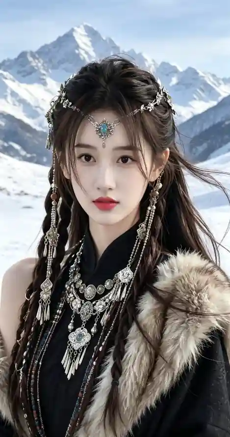 4k少女壁纸 - 手机 - 毛领 - 编发「哲风壁纸」