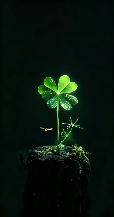 4k嫩芽壁纸 - 微距 - 手机 - 水滴「哲风壁纸」