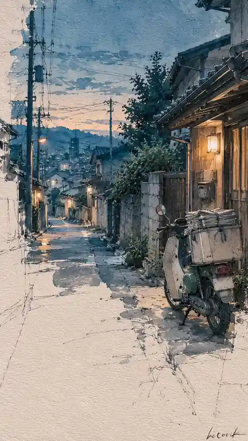 4k小巷壁纸 - 绿植 - 街景 - 远山「哲风壁纸」