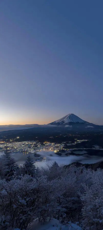 4k云海壁纸 - 日本 - 暮色 - 雪山「哲风壁纸」