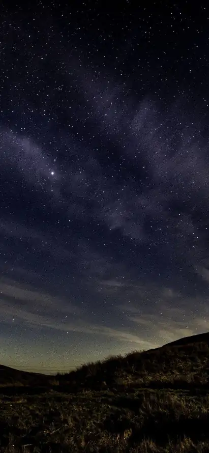 4k夜景壁纸 - 夜空 - 山野 - 旷野「哲风壁纸」