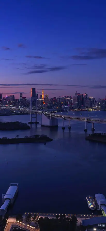 4k壁纸壁纸 - 货轮 - 摩天大楼 - 城市夜景「哲风壁纸」