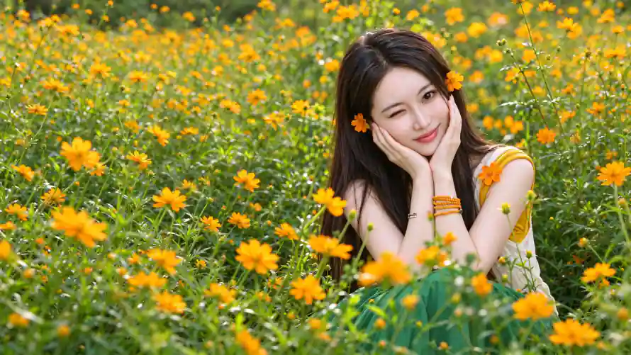 4k微笑壁纸 - 户外 - 托腮 - 美女「哲风壁纸」 4k微笑壁纸 - 户外 - 托腮 - 美女「哲风壁纸」