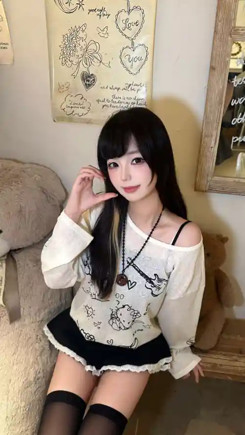 4k居家壁纸 - 美女 - 软萌 - 项链「哲风壁纸」
