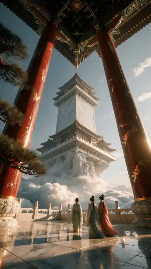 4k云海壁纸 - 中式天宫 - 中式宫殿 - 仙侠场景「哲风壁纸」