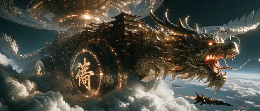 4k云海壁纸 - 巨物 - 东方巨龙 - 东方神话「哲风壁纸」