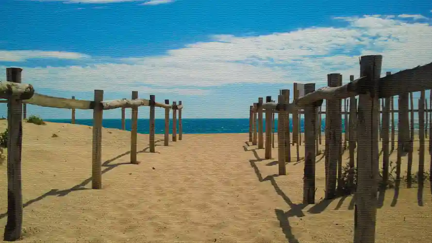 4k大海壁纸-步道 - 沙滩-海滩「哲风壁纸」